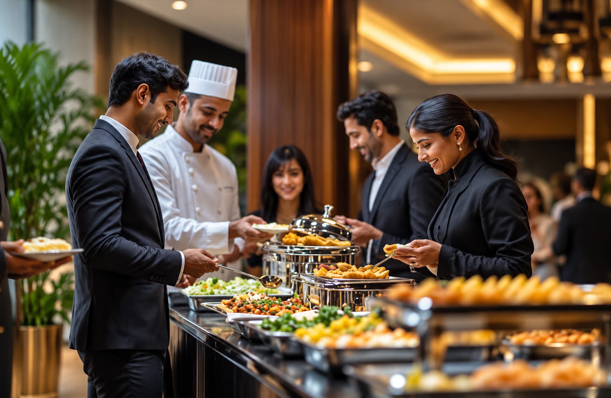 Corporate catering — executive breakfast, canapés & buffets